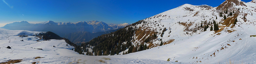 Vista panoramica sui Piani dell'Avaro e verso il Monte Avaro